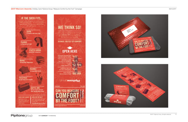 2017 Marcom Awards - Holiday Card - Pipitone Group - Measure Comfort by the Foot - Campaign.jpg